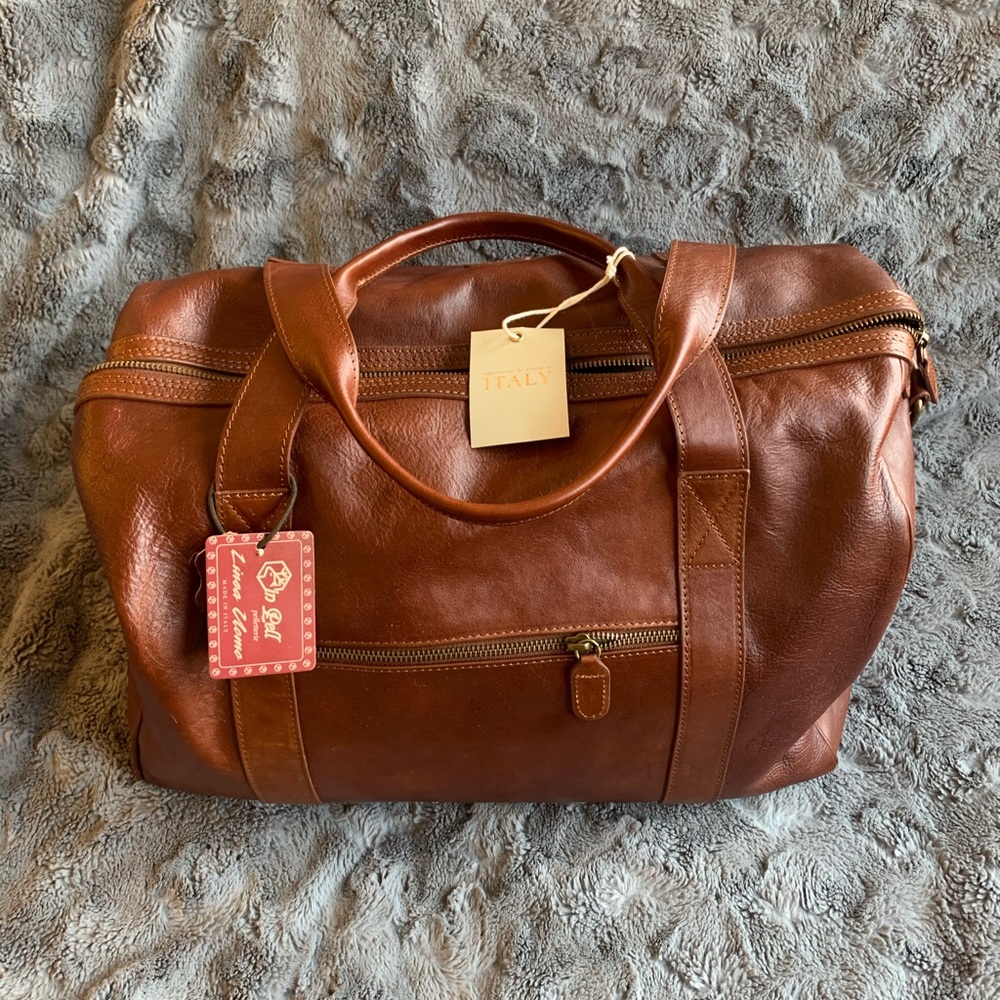 Pelletterie Inpell hand made leather travel bag
